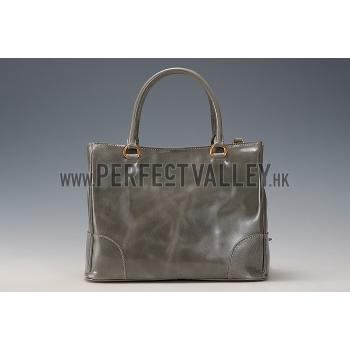 Prada  Patent Leather Satchel Grey