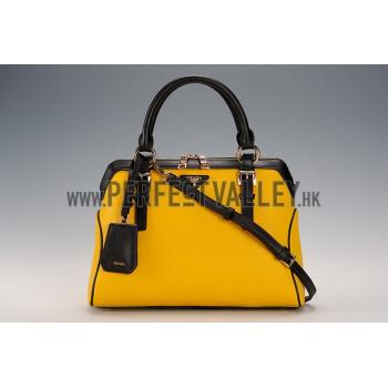 Replica Prada Shoulder Handbag Yellow and Black