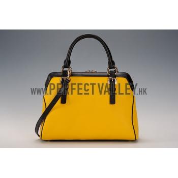 Replica Prada Shoulder Handbag Yellow and Black