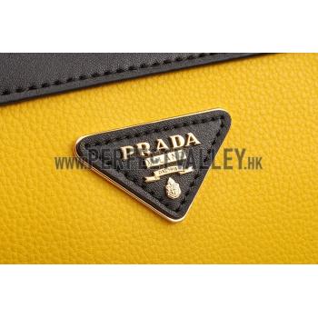 Replica Prada Shoulder Handbag Yellow and Black