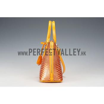 Prada Promenade Crocodile Leather Bag Yellow