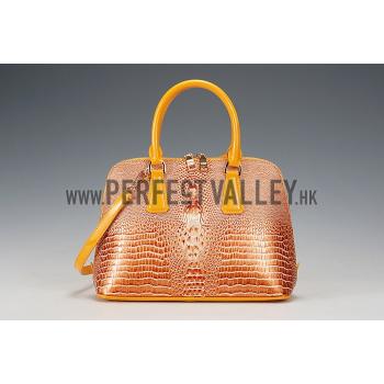 Prada Promenade Crocodile Leather Bag Yellow