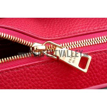 Prada Front Pocket Fuchsia - Black & Python Handles Tote 18926817