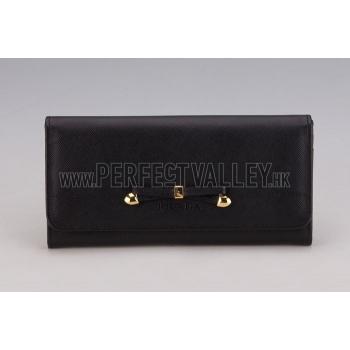 Prada Continental Wallet Black