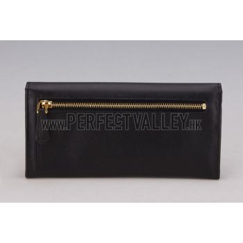 Prada Continental Wallet Black