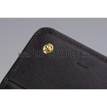 Prada Continental Wallet Black