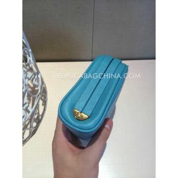 Replica Prada Clutch Calfskin Blue Bag