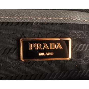 Prada  16630 Handbag Lambskin Grey Replica