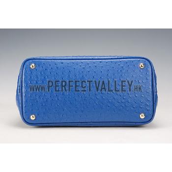 Prada Crocodile Leather Shoulder Bag Blue