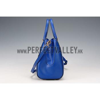 Prada Crocodile Leather Shoulder Bag Blue