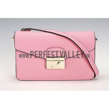 Prada Saffiano Leather Lux Small Pink Bag