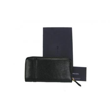 Replica Prada  1M0506 Wallet Cow Leather Black