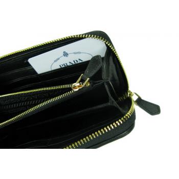 Replica Prada  1M0506 Wallet Cow Leather Black