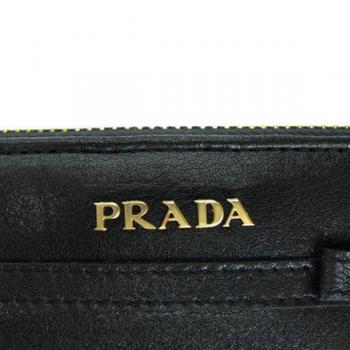 Replica Prada  1M0506 Wallet Cow Leather Black