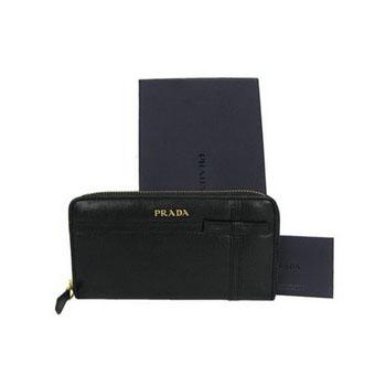 Replica Prada  1M0506 Wallet Cow Leather Black