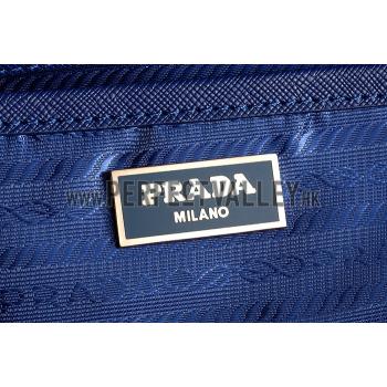 Prada Double Tote Blue With Black Python Handles 18926807