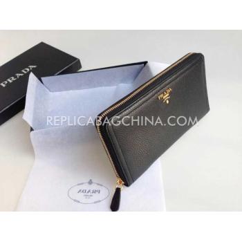 Prada Clutch Calfskin Black Bag