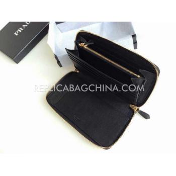 Prada Clutch Calfskin Black Bag