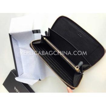 Prada Clutch Calfskin Black Bag