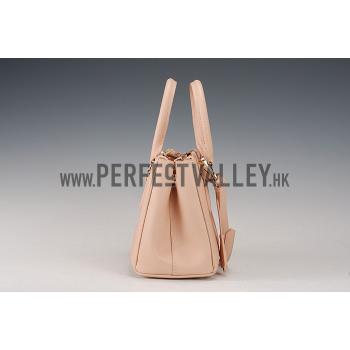 Prada Saffiano Mini Double Zip Tote Beige