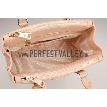 Prada Saffiano Mini Double Zip Tote Beige