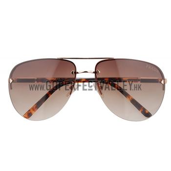 Prada Aviator Gold Frame Tortoiseshell Temples Sunglasses 308229