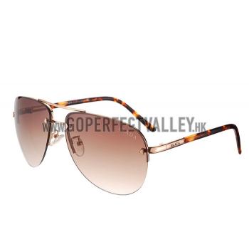 Prada Aviator Gold Frame Tortoiseshell Temples Sunglasses 308229