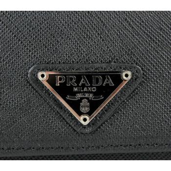 Prada  1M201A Cow Leather Black Handbag Replica