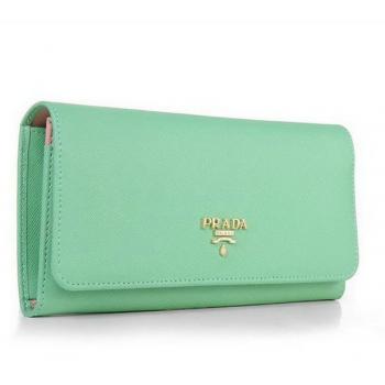 Prada  1M1137 Ladies Wallet Green