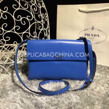 Prada Handbag Calfskin Blue