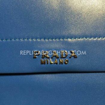 Prada Handbag Calfskin Blue