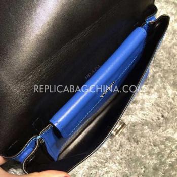 Prada Handbag Calfskin Blue