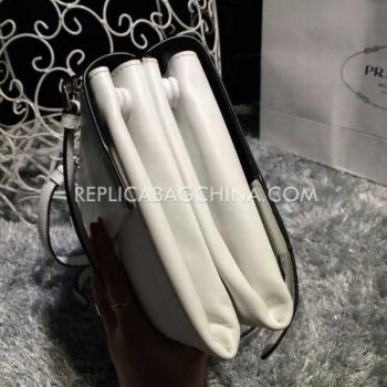 Prada Handbag Shoulder Bag Calfskin White