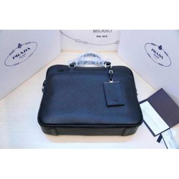 Prada Handbag Briefcase Calfskin Black