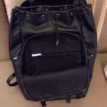 Prada Backpack Backpack Calfskin Black Bag