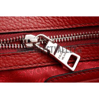 Prada  Satchel Dark Red And Python Handles 18926833