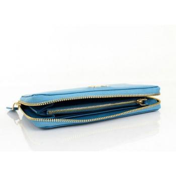 Cheap Prada  1M0506 Ladies Wallet Blue