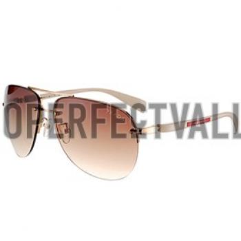 Prada Sporty Linea Rossa Logo Beige Temples Sunglasses 308213