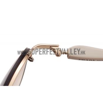 Prada Sporty Linea Rossa Logo Beige Temples Sunglasses 308213