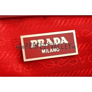 Prada  Patent Leather Satchel Red