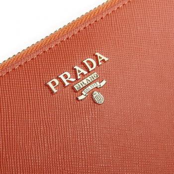 Cheap Prada  1M1136 Ladies Cow Leather Orange Bag