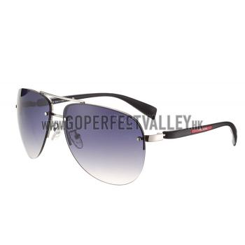 Replica Prada Sporty Linea Rossa Logo Silver Frame Sunglasses 308217