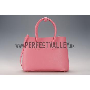 Prada Saffiano Double Tote Pink