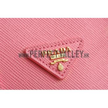 Prada Saffiano Double Tote Pink