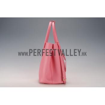 Prada Saffiano Double Tote Pink