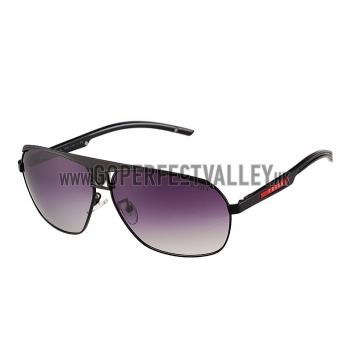 Prada Sporty Embellished Black Frame Linea Rossa Logo Sunglasses 308300