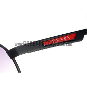 Prada Sporty Embellished Black Frame Linea Rossa Logo Sunglasses 308300