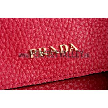 Prada Double Tote Fuchsia With Python Handles