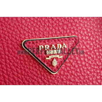 Prada Double Tote Fuchsia With Python Handles