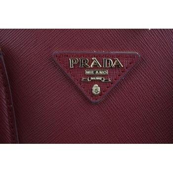 Cheap Prada  5023 2way Cow Leather Red Handbag